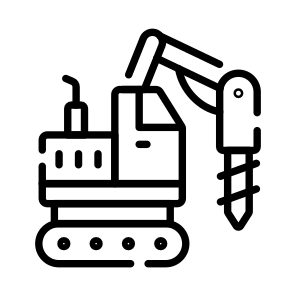 Machinery, Digger, Drill, Vehicle, Transport icon
