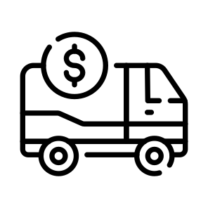 Money, Van, Vehicle, Transport, Conveyance icon