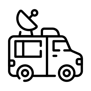 Van, Minivan, Antenna, Dish, Vehicle icon