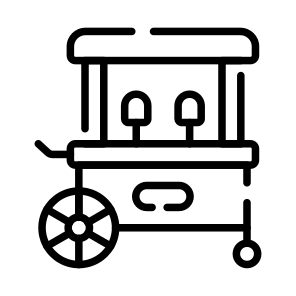 Candy, Sweet, Cart, Trolley, Booth icon