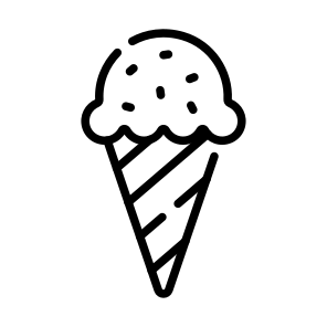 Cream, Dessert, Sweet, Confectionery, Cone icon