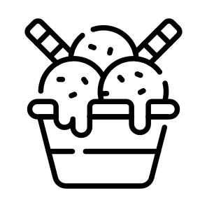 Cream, Sundae, Gelato, Dessert, Sweet icon