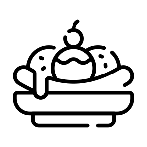 Dessert, Sweet, Cream, Confectionery, Sweetmeat icon