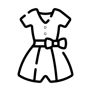 Frock, Dress, Attire, Outfit, Costume icon