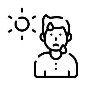 Heatstroke, Summer, Sweating, Heat, Warm icon