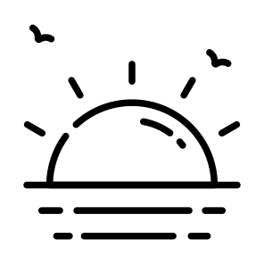 Sunset, Dusk, Solar, Sunshine, Sunlight icon
