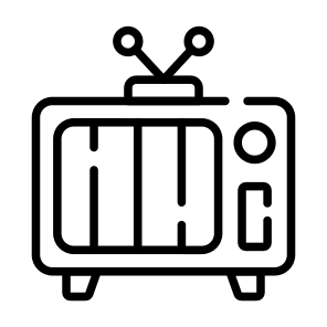 Tv, Television, Telecasting, Broadcasting, Device icon