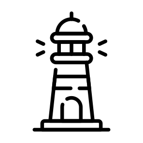Watchtower, Lighthouse, Beacon, Light, Signal icon