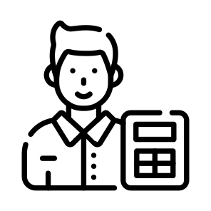 Accountant, Calculation, Bookkeeper, Estimation, Manger,, icon