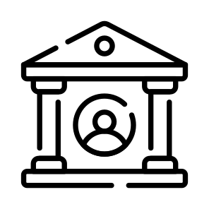Banking, Deposit, Building, Service, User icon