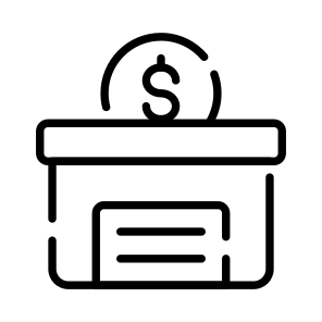 Box, Cashbox, Donation, Contribution, Money icon