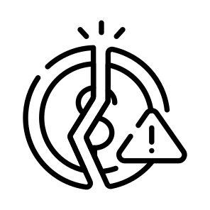 Dollar, Loss, Waste, Broken, Cracked icon