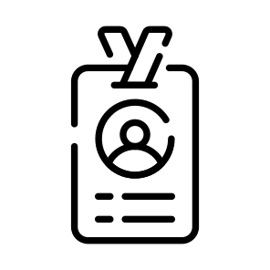 Id, Identity, Identification, Credentials, Card icon