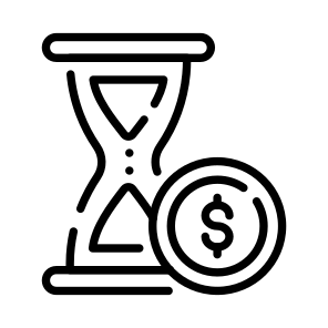 Money, Deadline, Instalment, Payment, Timekeeper icon