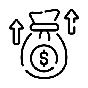 Money, Growth, Investment, Profit, Revenue icon