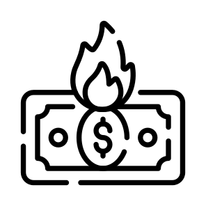 Money, Loss, Cash, Banknote, Capital icon