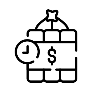 Risk, Economic, Investment, Threat, Bomb icon