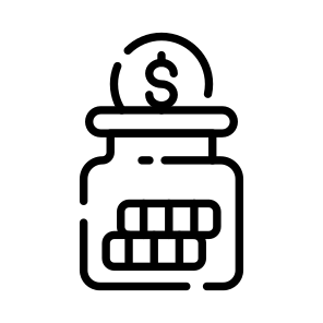 Savings, Jar, Coins, Money, Cash icon