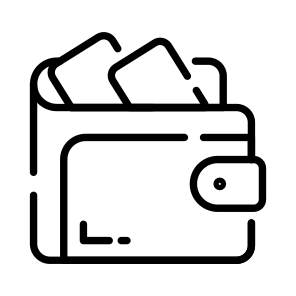 Wallet, Purse, Billfold, Cardholder, Notecase icon
