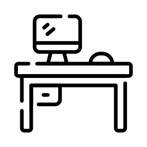 Workspace, Workstation, Office, Desk, Pc icon