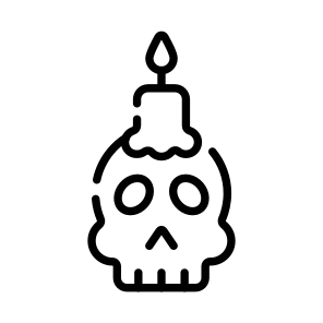 Candle, Death, Skullcap, Candlelight, Illumination icon