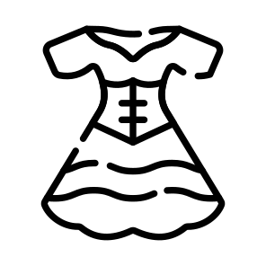Dress, Frock, Attire, Outfit, Costume icon