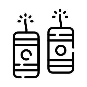 Firecrackers, Fireworks, Pyrotechnics, Crackers, Celebration icon