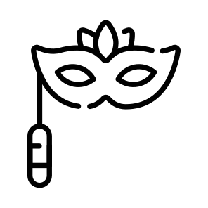 Masquerade, Mask, Disguise, Prop, Carnival icon