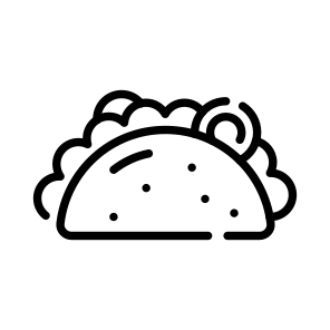 Taco, Wrap, Tortilla, Snack, Food icon