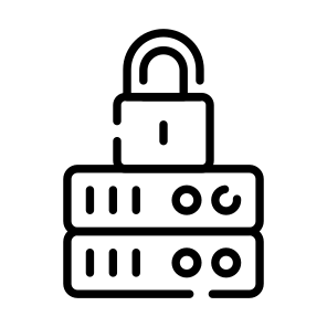 Encrypted, Server, Datacenter, Hosting, Privacy icon
