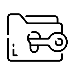 Folder, File, Access, Key, Privacy icon