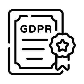 Gdpr Certificate, License, Permit, Diploma, Credential icon