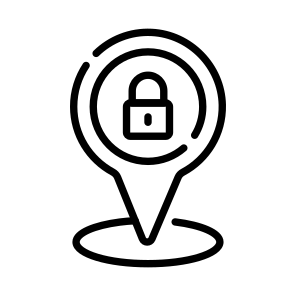 Location, Gps, Navigation, Lock, Privacy icon