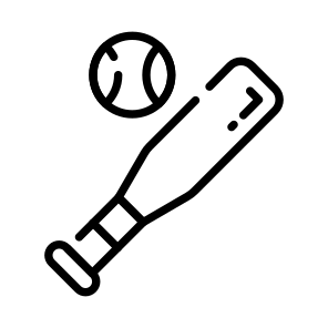 Baseball, Sport, Game, Bat, Ball icon