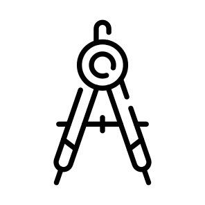 Compass, Divider, Geometry, Stationery, Tool icon