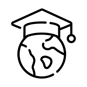 Global Education, Graduation, Scholarship, International Study, Foreign Study icon