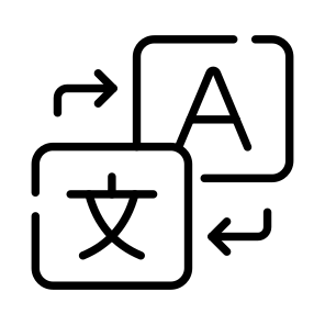 Language Learning, Linguistics, Translation, Practice, Chat icon