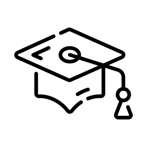 Mortarboard, Graduation, Degree, Qualification, Scholarship icon
