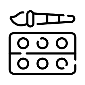 Palette, Swatches, Painting, Colouring, Painting Tools icon
