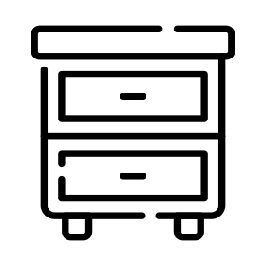 Side Table, File Cabinet, Drawers, Storage, Furniture icon