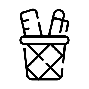 Stationery Holder, Pencil Holder, Pencil Cup, School Supplies, Stationery Items icon