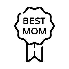 Best, Mom, Ribbon, Badge, Award icon