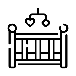 Cradle, Cot, Bed, Furniture, Interior icon