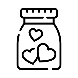Wish, Jar, Pot, Hearts, Affection icon