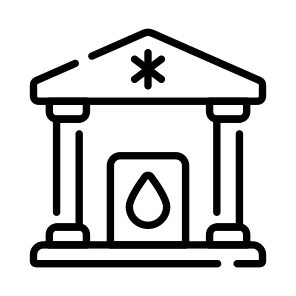 Blood, Bank, Donation, Charity, Building icon