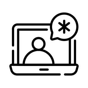 Consultation, Chat, Communication, Online, Laptop icon