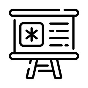 Presentation, Lecture, Class, Training, Board icon