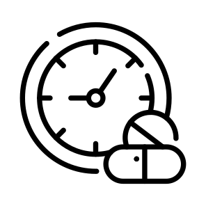 Time, Dose, Drugs, Reminder, Medication icon