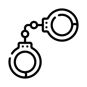 Handcuffs, Cuffs, Arrest, Police, Restraint icon