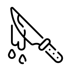 Knife, Weapon, Evidence, Clue, Crime icon